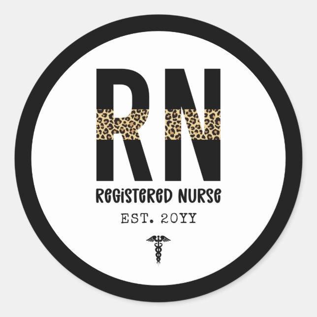 Sticker Rond École de soins infirmiers autorisée de la RN (Devant)