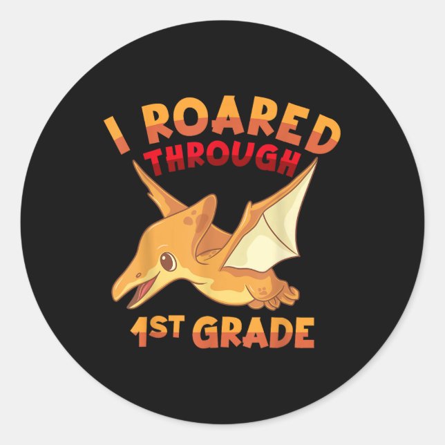 Sticker Rond École Pterodactyl Commencer L'Équipement Pour Palé (Devant)