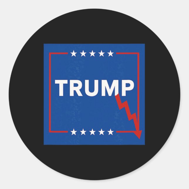 Sticker Rond Économie Trump 1 (Devant)