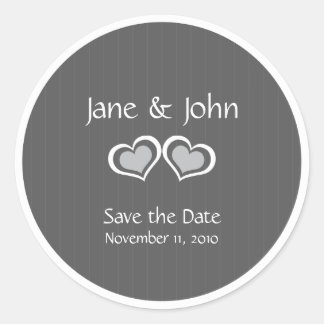 Sticker Rond Économies élégantes élégantes le mariage de date
