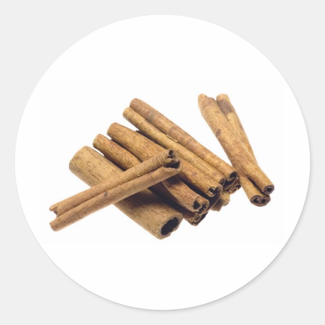 Sticker Rond Écorce de cannelle (Devant)