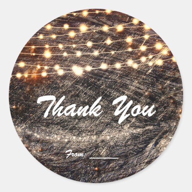 Sticker Rond Écorce rustique Bois et feux étincelants Automne F (Devant)