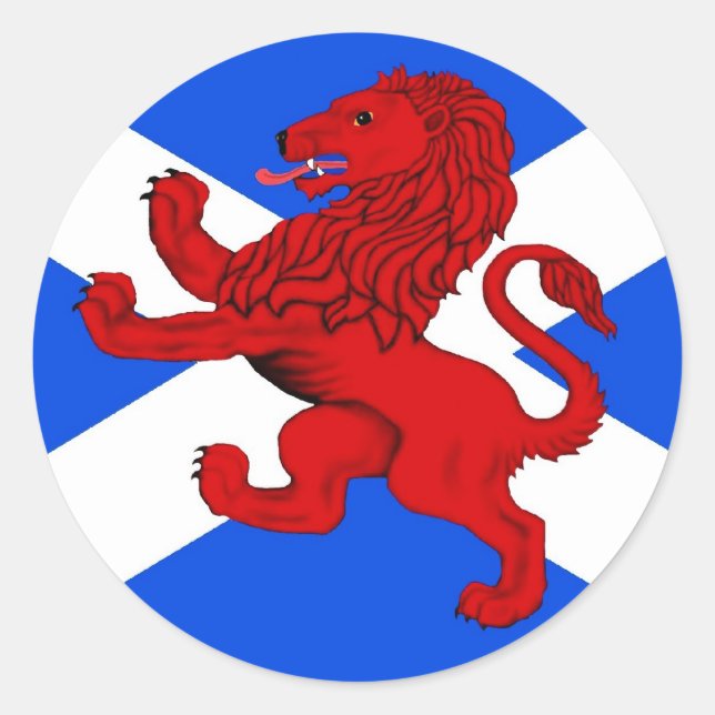 Sticker Rond Ecosse, lion rampant (Devant)