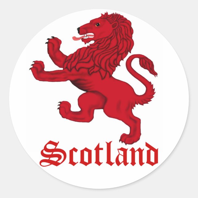Sticker Rond Ecosse, lion rampant (Devant)
