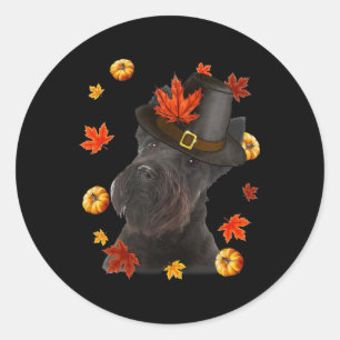 Sticker Rond Ecosse Terrier Casquette de pèlerin de chien de Pi