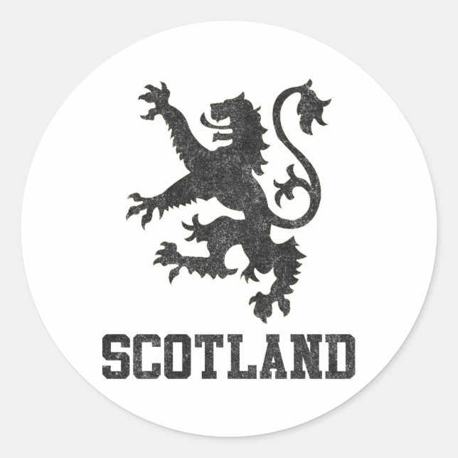 Sticker Rond Ecosse vintage (Devant)