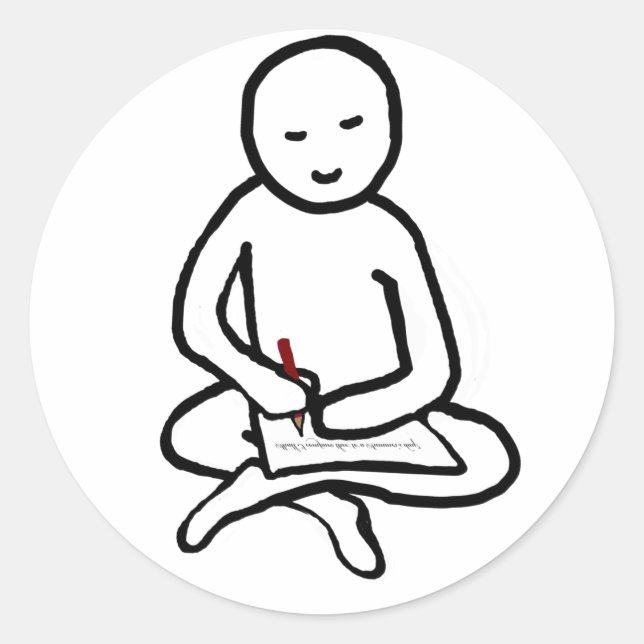 Sticker Rond écrire (Devant)