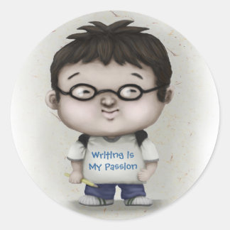 Sticker Rond Écrire est ma passion