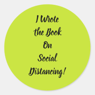Sticker Rond Écrit le livre sur la détresse sociale
