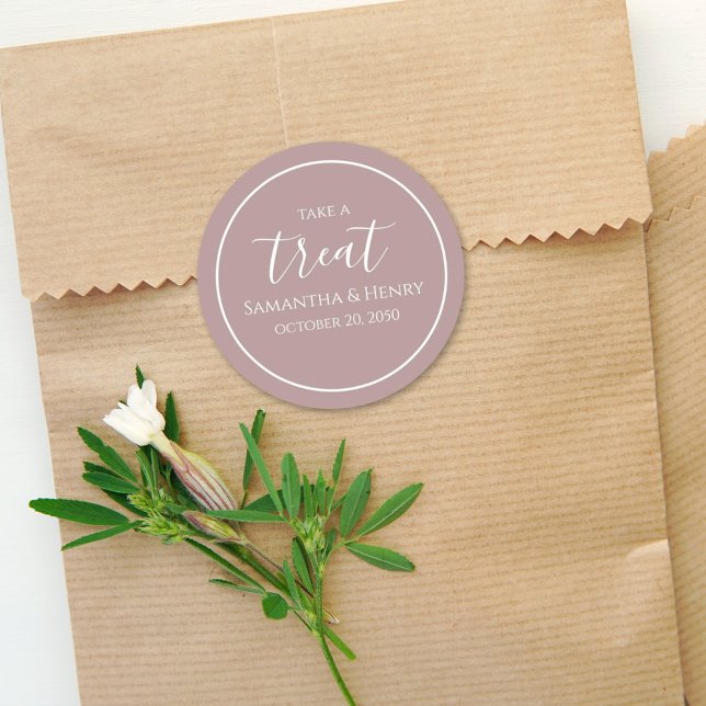 Sticker Rond Écriture de calligraphie simple pour mariage Tons  (Créateur téléchargé)