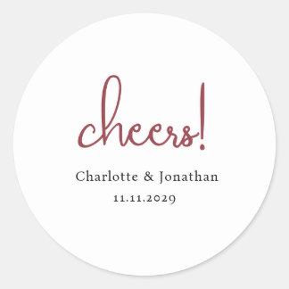 Sticker Rond Écriture élégante moderne félicitations mariage mi