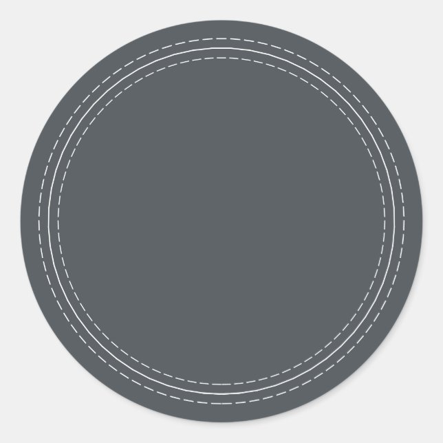 Sticker Rond Écriture rustique fait maison simple couleur noir  (Devant)