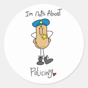 Sticker Rond Écrous sur les T-shirts et cadeaux de la police