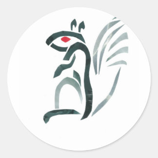 Sticker Rond Écureuil