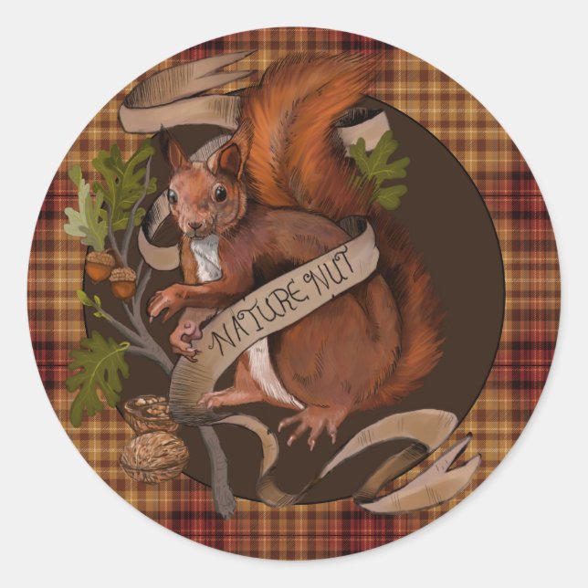 Sticker Rond Écureuil de la nature (Devant)
