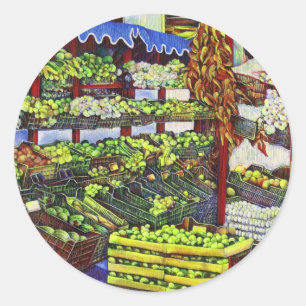 Sticker Rond Eddie's Market, Hongrie