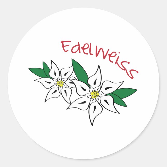 Sticker Rond Edelweiss (Devant)