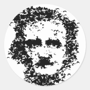 Sticker Rond Edgar Allan Poe