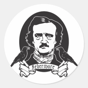 Sticker Rond Edgar Allan Poe