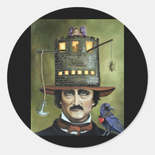 Sticker Rond Edgar Allan Poe