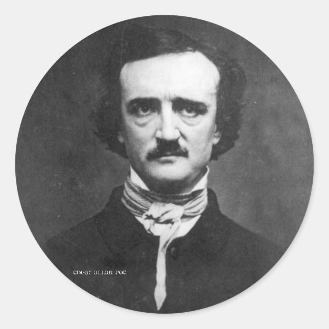 Sticker Rond Edgar Allan Poe (Devant)