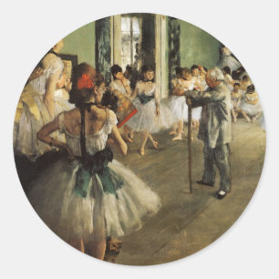 Sticker Rond Edgar Degas La Classe de Danse