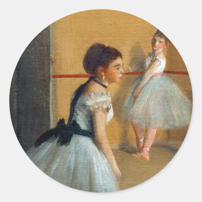 Sticker Rond Edgar Degas Le Foyer de la Danse à l'Opéra (Devant)