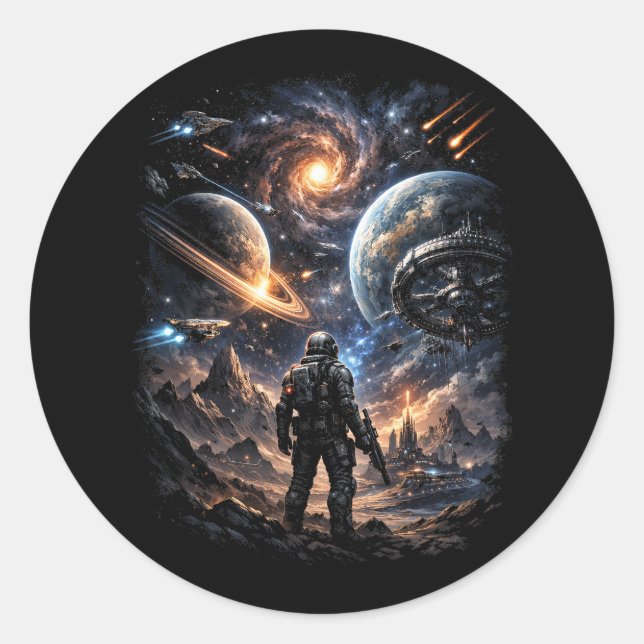 Sticker Rond Edge of the Galaxy (Devant)