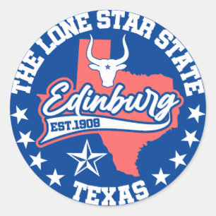 Sticker Rond Edimbourg, Texas