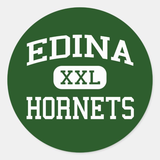 Sticker Rond Edina - Hornets - Lycée - Edina Minnesota (Devant)
