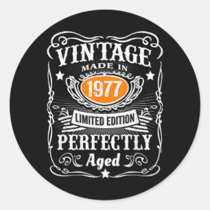 Sticker Rond Édition Lied 1977 Vintage Cadeaux 50 ans 50ème