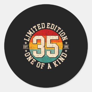 Sticker Rond édition limitée vintage 1991 de 35 ans 35ème