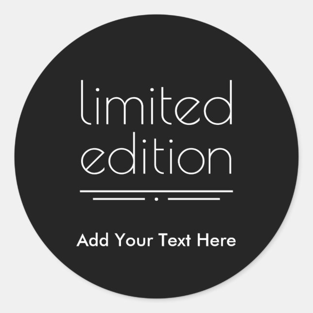 Sticker Rond Edition limitée - Vous êtes l'un des types (Devant)