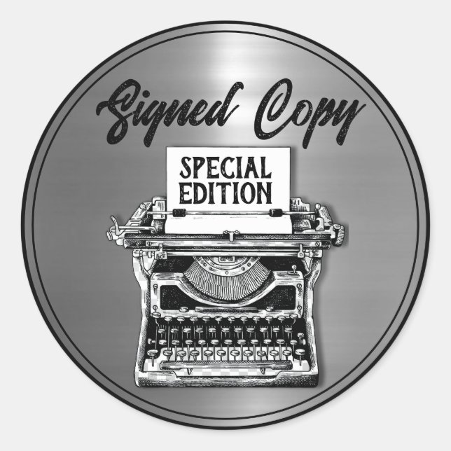 Sticker Rond Edition spéciale Signé Copie Argent (Devant)
