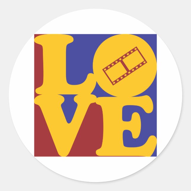 Sticker Rond Édition vidéo amour (Devant)