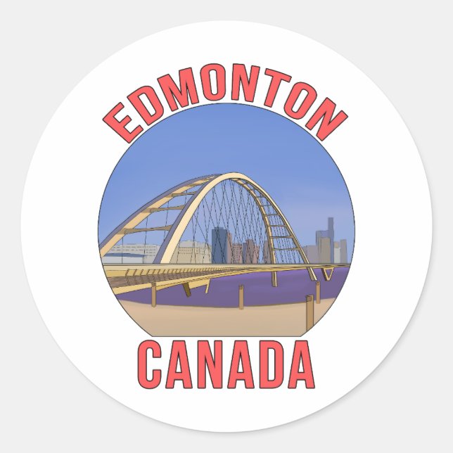 Sticker Rond Edmonton Alberta Canada (Devant)