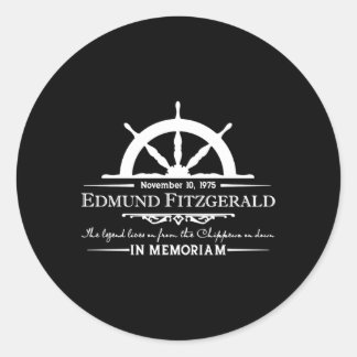 Sticker Rond Edmund Fitzgerald Dans Les Souvenirs Gitche Gumee