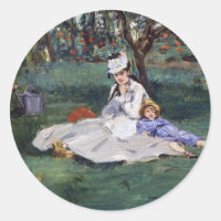 Edouard Manet - La famille Monet dans leur jardin