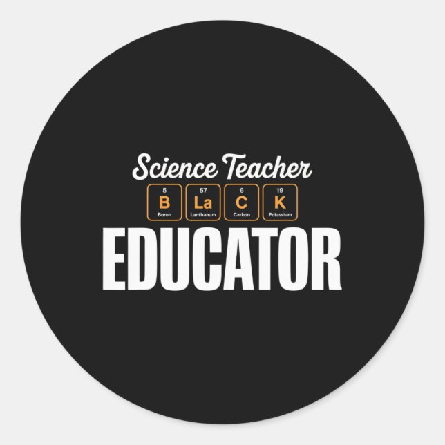 Sticker Rond Éducateur de professeur de science de tableau péri (Devant)