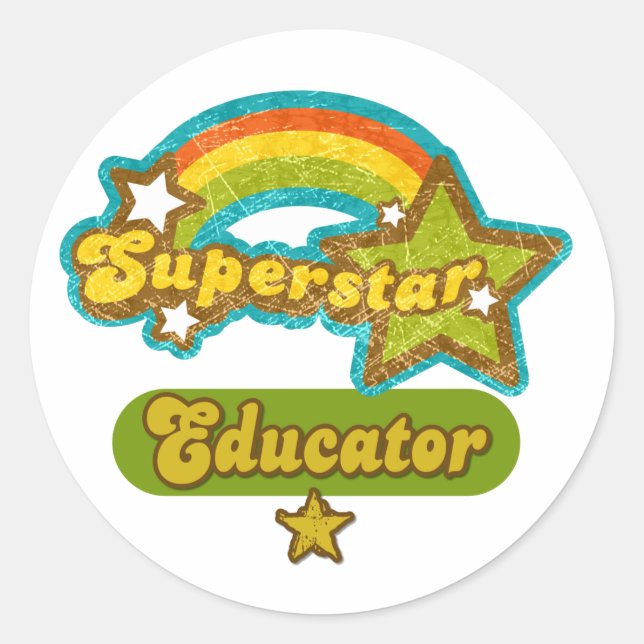 Sticker Rond Éducateur de superstar (Devant)