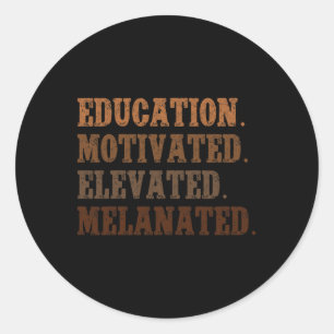 Sticker Rond Éducation Motivé Black Lives Problème Black Hist