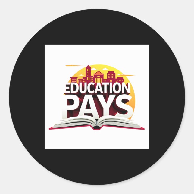Sticker Rond Éducation Pays Formation Motivationnelle Conceptio (Devant)