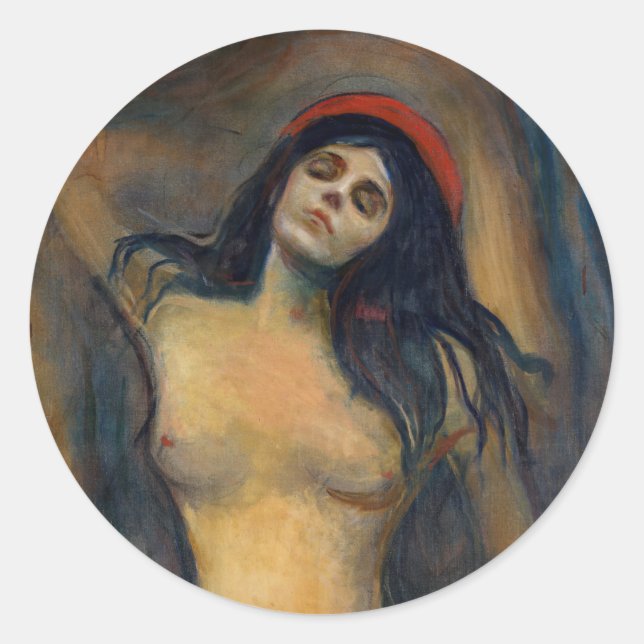 Sticker Rond Edvard Munch - Madonna (Devant)