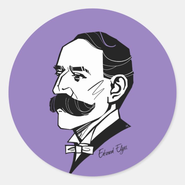 Sticker Rond Edward Elgar (Devant)