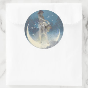 Sticker Rond Edwin Blashfield Étoiles Scatting Art Nouveau