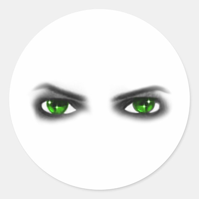 Sticker Rond Eerie Green Eyes (Devant)