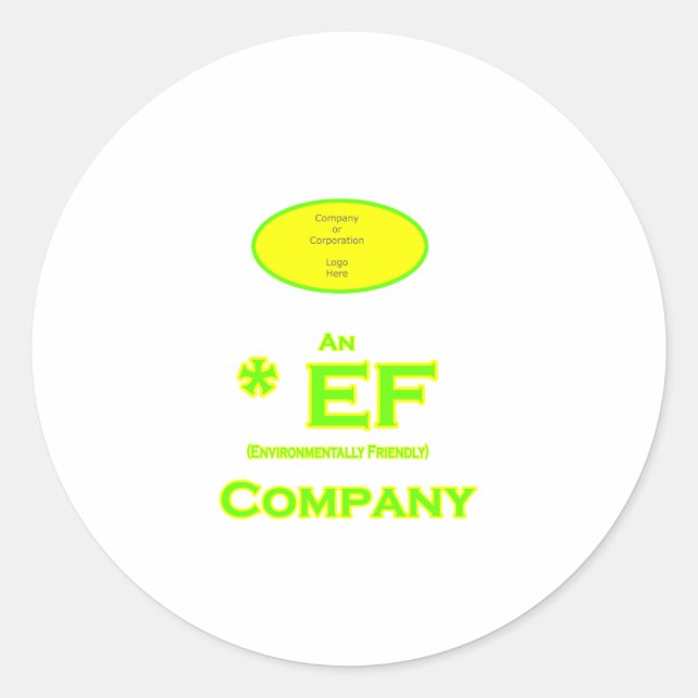 Sticker Rond EF - Entreprise respectueuse de l'environnement1 (Devant)