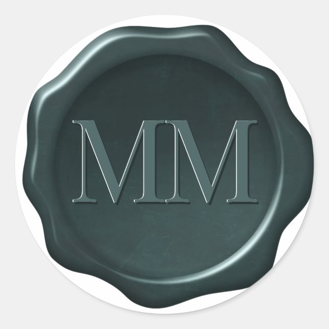 Sticker Rond Effet de joint de cire, EMERALD GREEN, (Devant)