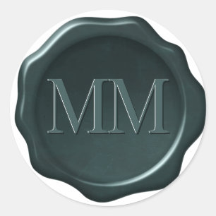 Sticker Rond Effet de joint de cire, EMERALD GREEN,