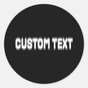 Sticker Rond Effet de texte déformé personnalisé avec bogue